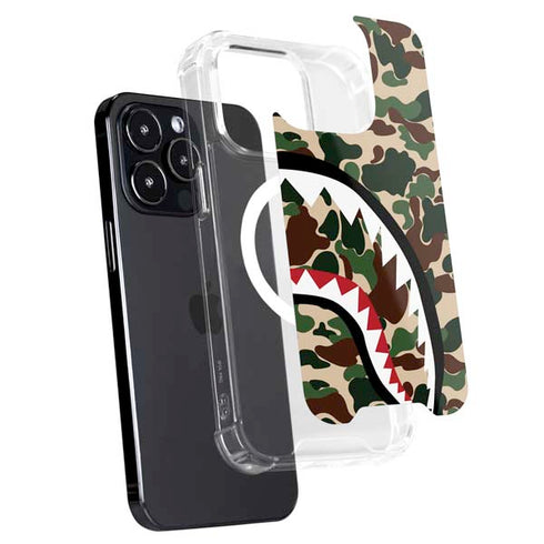 Shark Teeth Street Camo iPhone 15 Pro MagSafe Case